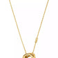 Brass Baguette Interlocking Pendant Necklace