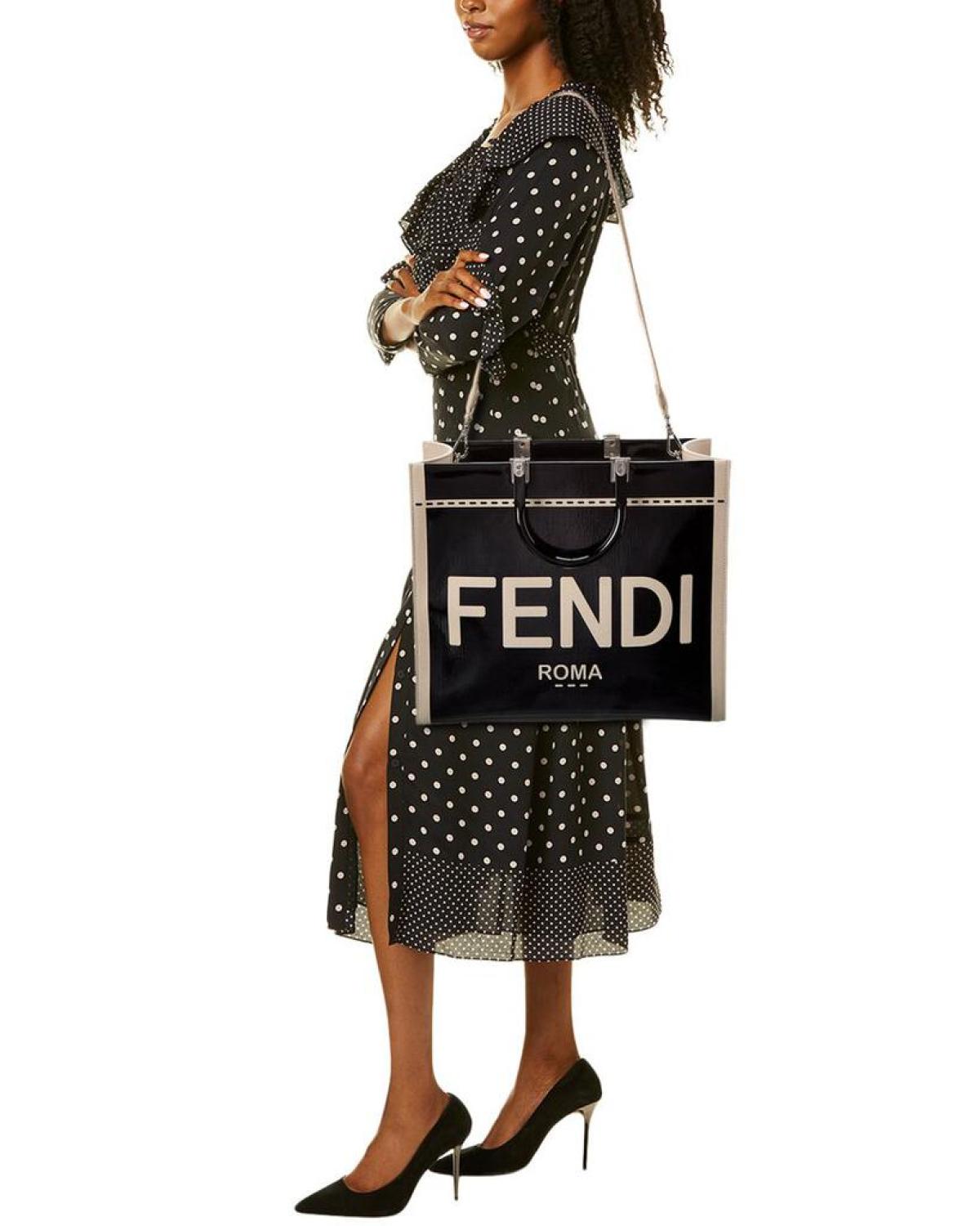 FENDI Sunshine Medium Patent Tote