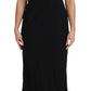 Dolce & Gabbana Elegant Black Maxi Sheath Dress