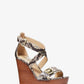 Carmen Snake Embossed Wedge Sandal