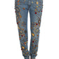 Dolce & Gabbana Enchanted Sicily Crystal Heart Boyfriend Jeans