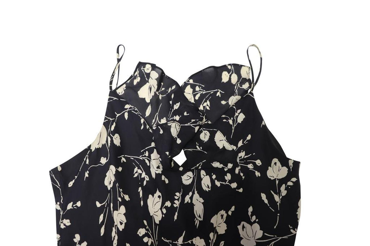 Polo by Ralph Lauren Spaghetti-strap Floral-print Maxi Day Dress in Black Mulberry Silk