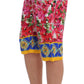 Dolce & Gabbana Multicolor Floral Silk Capri Pants