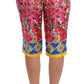 Dolce & Gabbana Multicolor Floral Silk Capri Pants