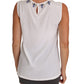 Dolce & Gabbana Elegant Embellished Sleeveless Silk Blouse