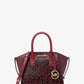 Avril Extra-Small Cheetah Print Calf Hair and Leather Satchel