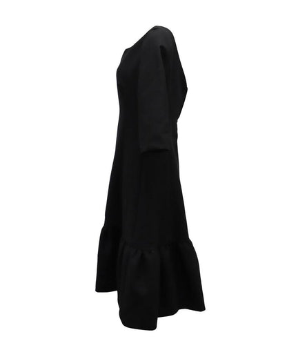 Marc Jacobs Runway Boatneck Dress in Black Wool