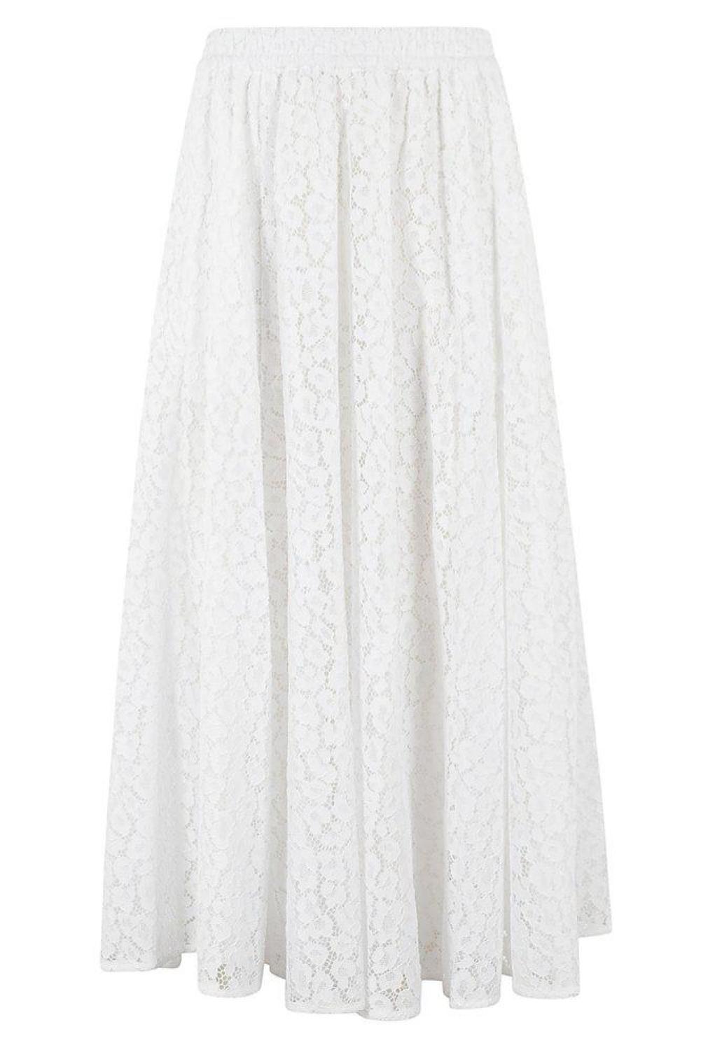 Michael Michael Kors Floral Lace Midi Skirt