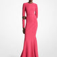 Stretch Wool Fishtail Gown