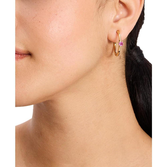 Little Luxuries Imitation Pearl Small Hoop Earrings, 1"