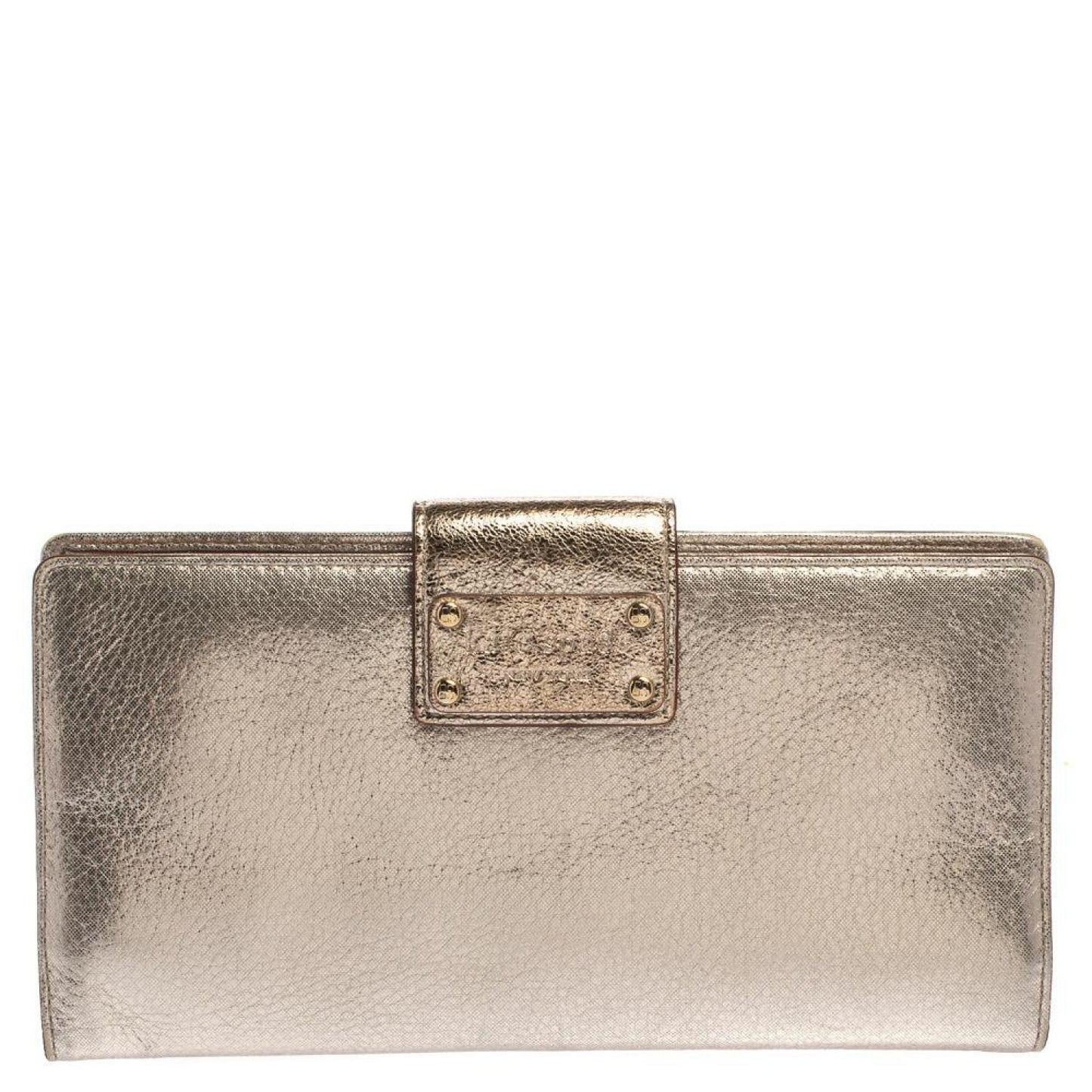 Kate Spade  Shimmer Leather Flap Clutch