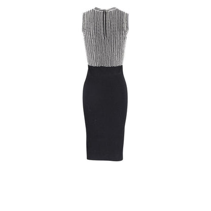 Michael Kors Embellished Sheath Dress in Black Viscose