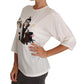 Dolce & Gabbana Chic Figure Family Applique Silk Top