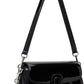 Black 'The Patent Leather Clover' Shoulder Bag