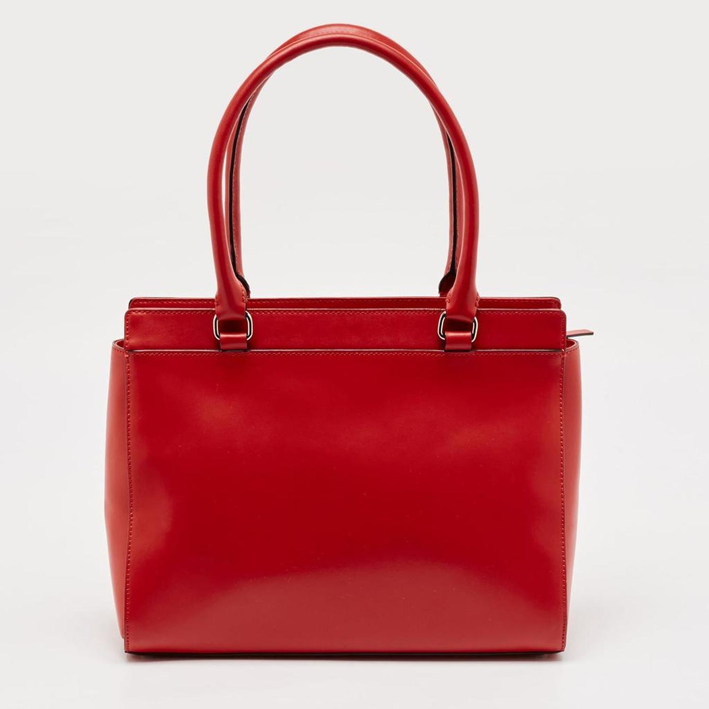 Red Leather Beacon Court Jeanne Tote