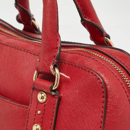 Michael Kors Red Leather Satchel