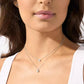 Sterling Silver Halo Double Layer Necklace