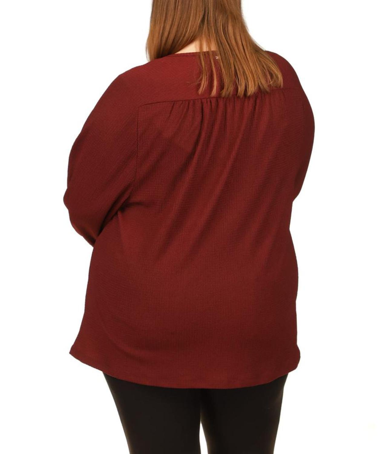 Plus Size Solid Raglan Peasant Tunic