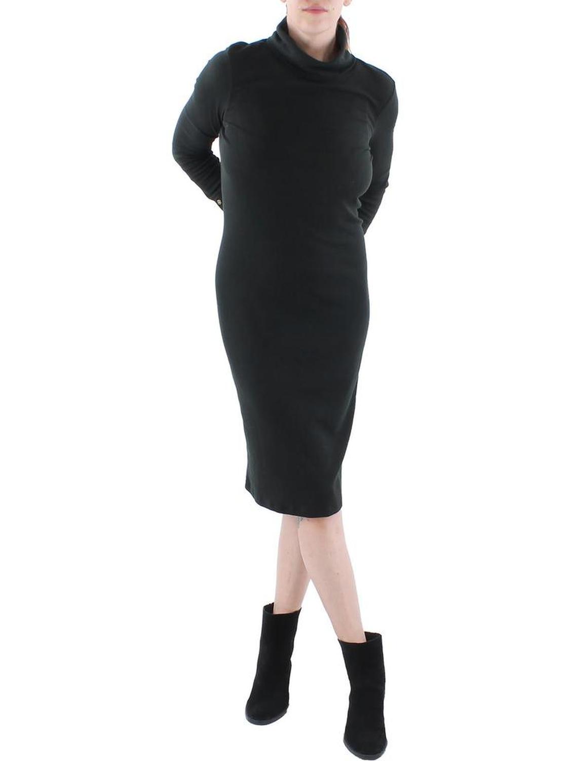 Womens Turtleneck Midi Sweaterdress