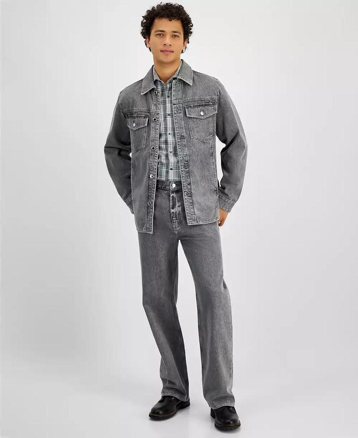 Men's Regular-Fit Denim Shirt Jacket