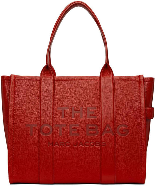 Red 'The Leather Large' Tote