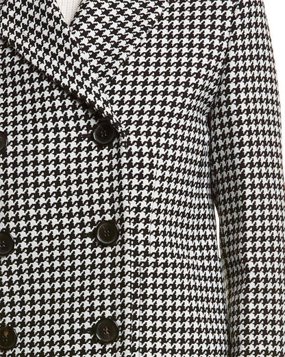 Michael Kors Collection Dogtooth Wool Cropped Jacket