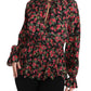 Dolce & Gabbana Elegant Black Floral Silk Shirt