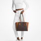 Taryn Large Signature Logo and Leather Tote Bag