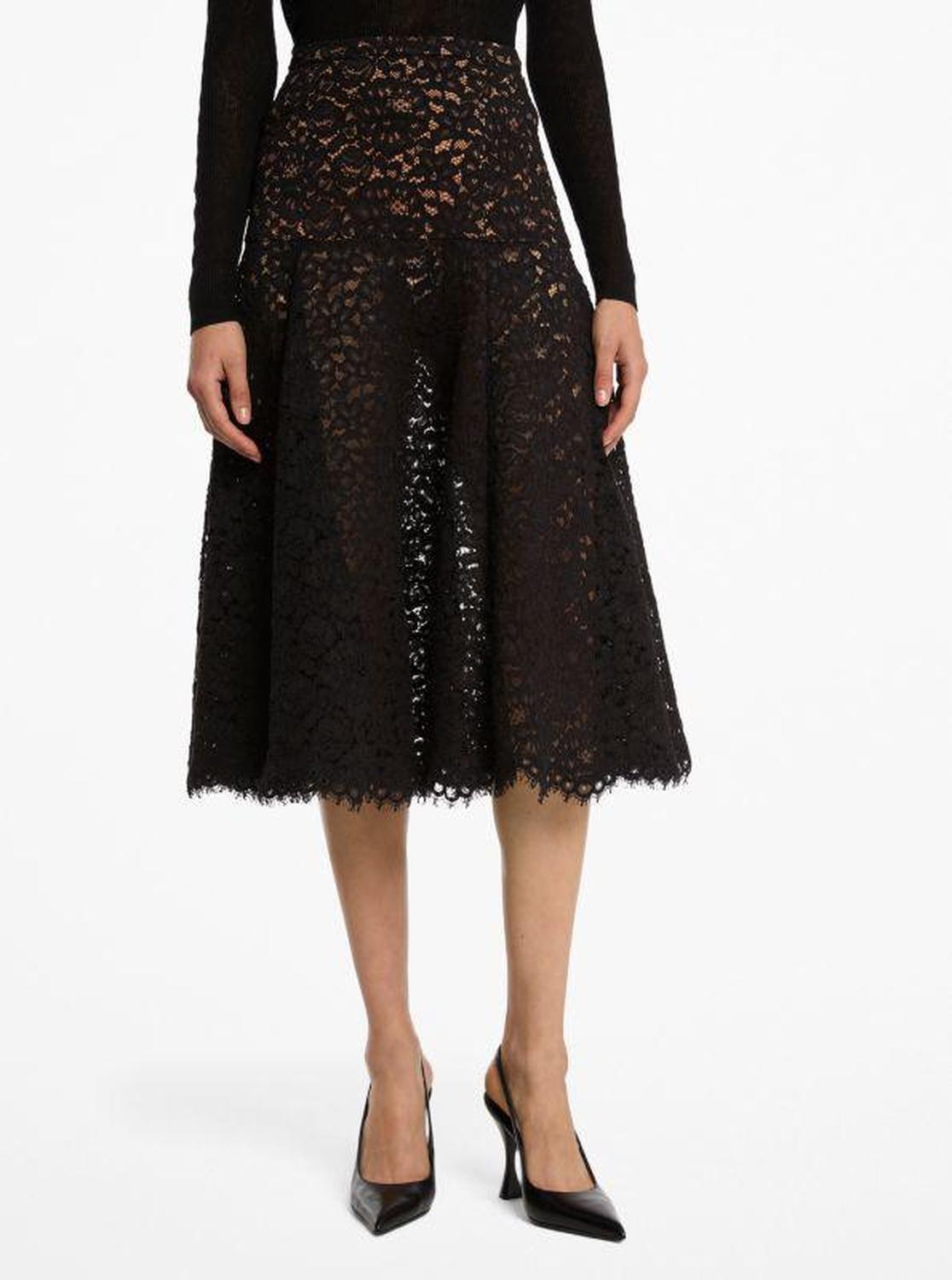 Corded Floral Lace Skirt