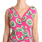 Dolce & Gabbana Sicilian Cake Print Sleeveless Silk Top