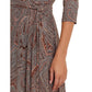 Paisley Surplice Stretch Jersey Dress