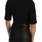 Dolce & Gabbana Elegant Black Cropped Wool Blazer