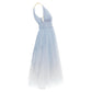 Notte Ombre Ruched Waist Tulle Dress