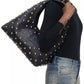 The Glam Studs Leather Sack Bag