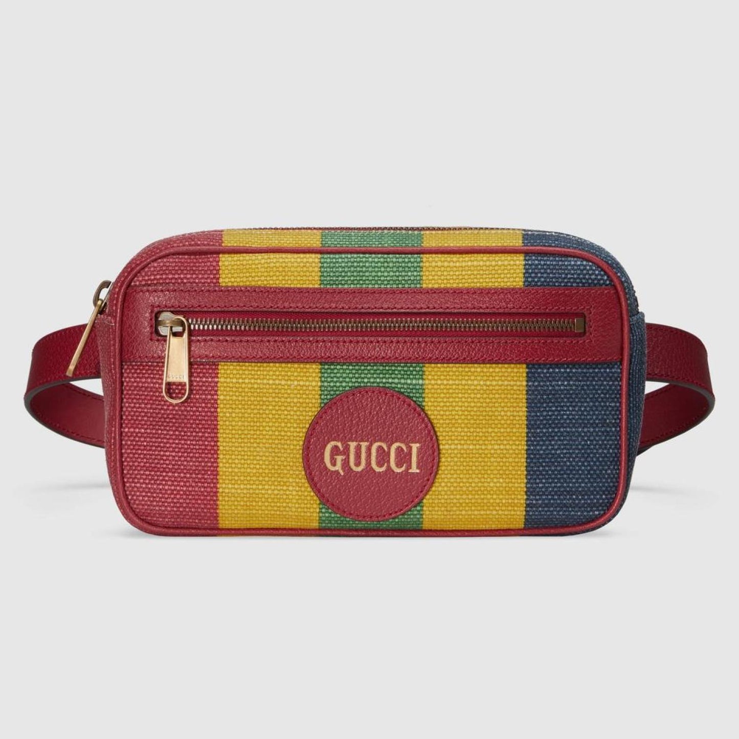 Gucci Baiadera Stripe Canvas Belt Bag