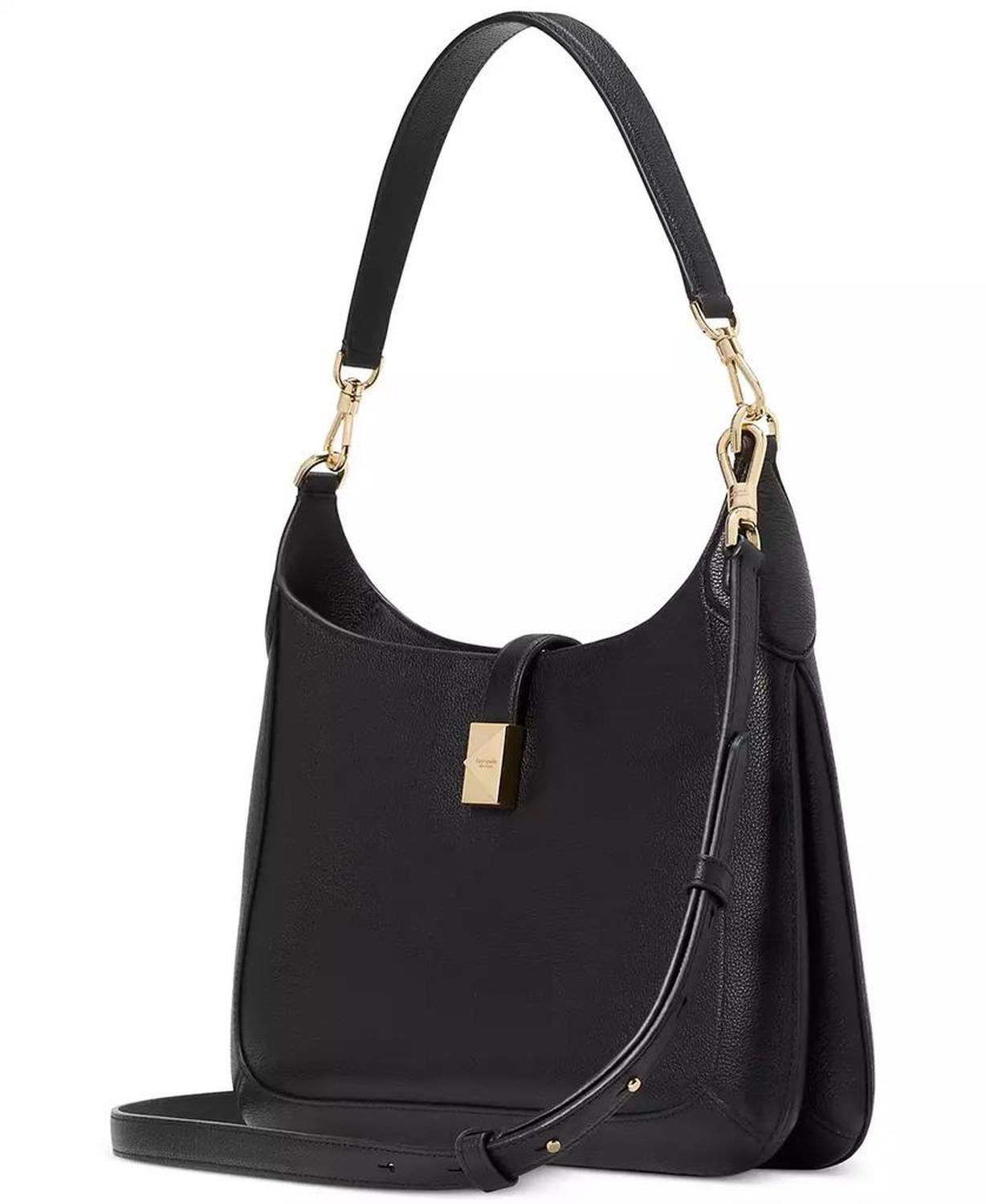 Deco Pebbled Leather Hobo Bag