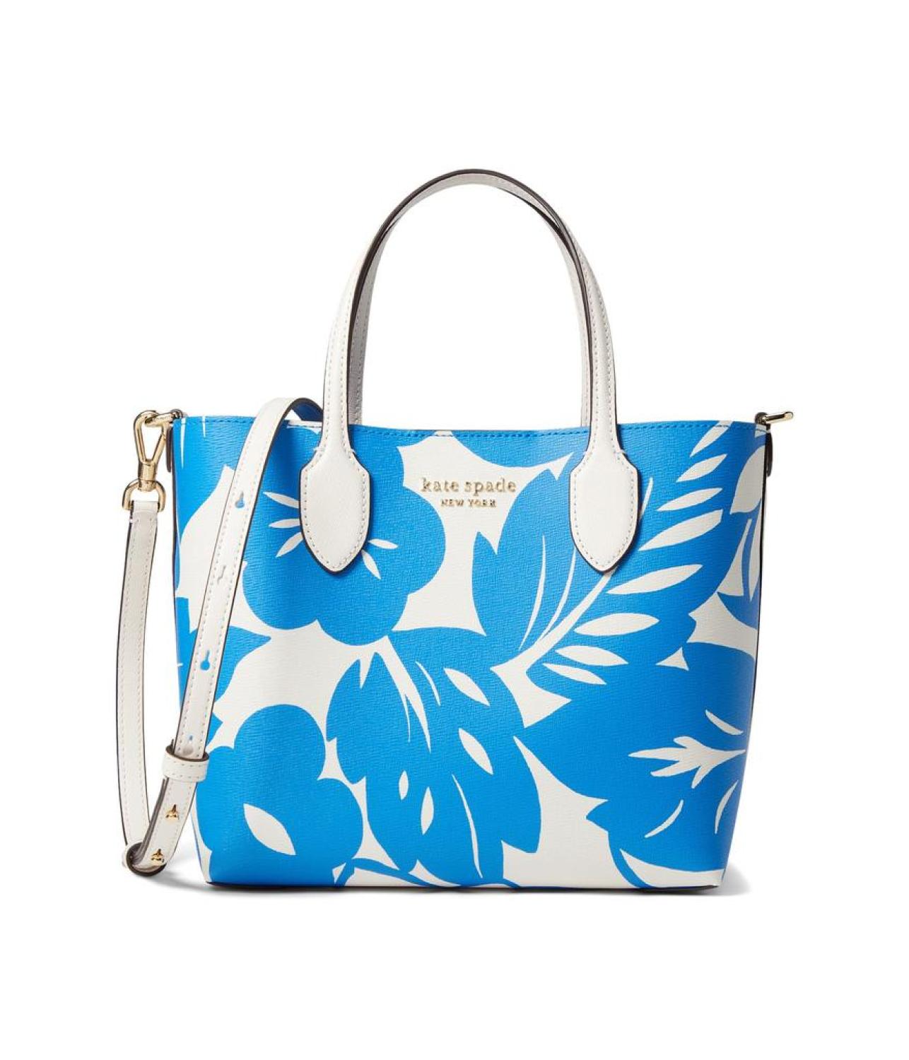 Bleecker Tropical Foliage Printed PVC Medium Crossbody Tote