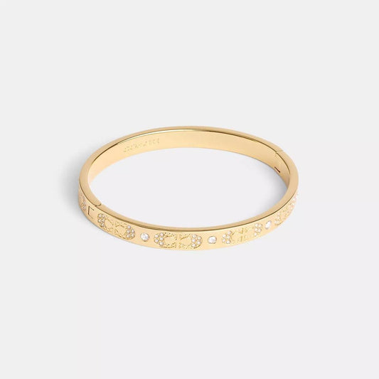 Signature Pavé Hinged Bangle