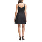 Women's Sleeveless Embossed Scuba Fit & Flare Dress