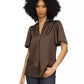 MICHAEL Women's Satin V-Neck Top