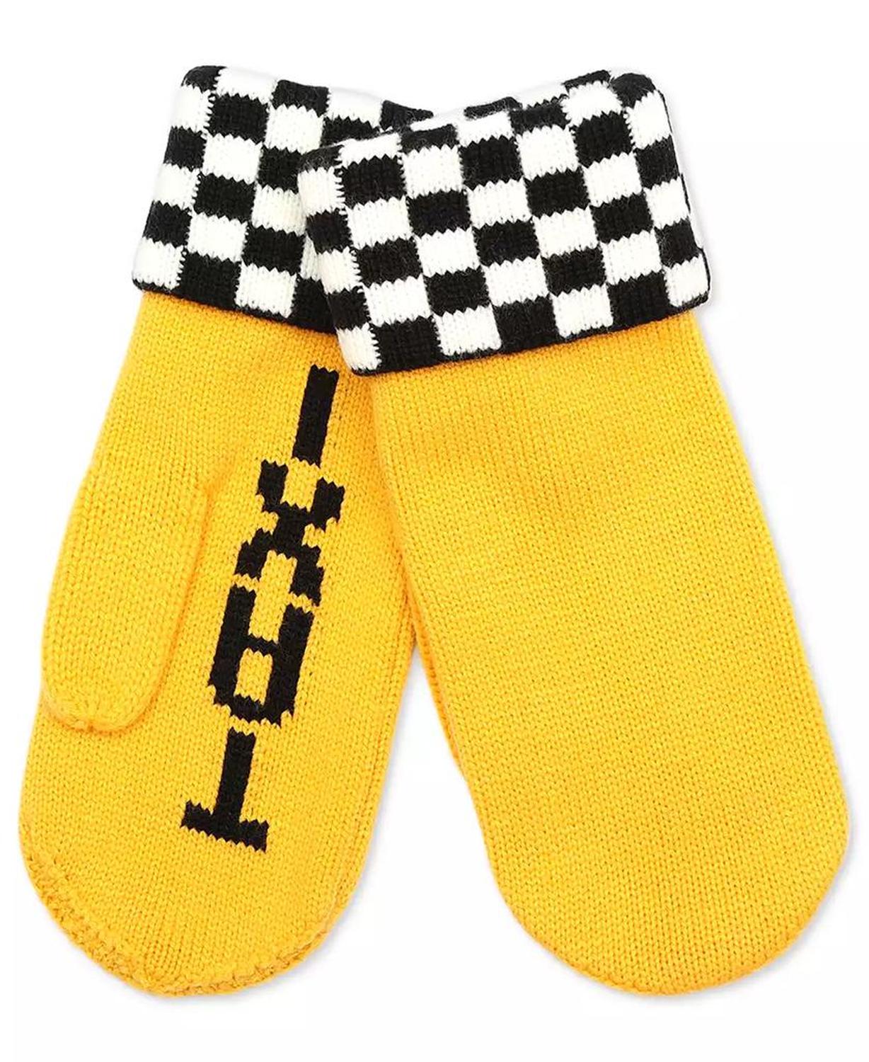 Women's Taxi Checkboard Mittens