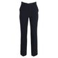 Max Mara High-Waisted Straight-Leg Trousers in Navy Blue Wool