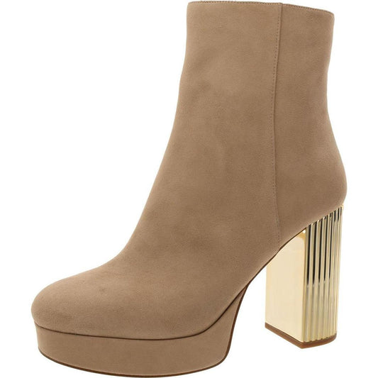 Porter Womens Suede Zipper Ankle Boots