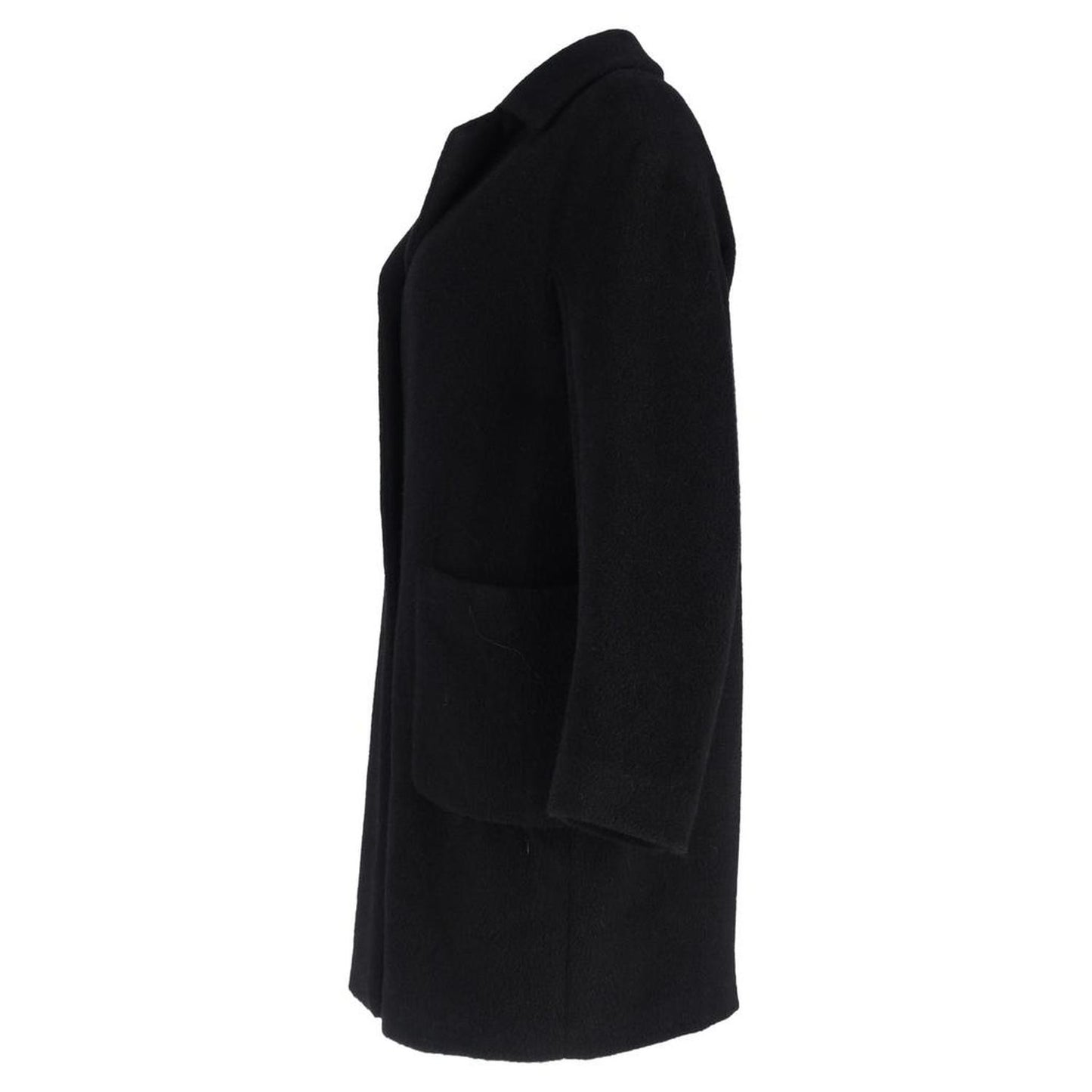 Weekend Single-Breasted Coat in Black Wool