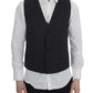 Dolce & Gabbana Elegant Gray Striped Wool Vest