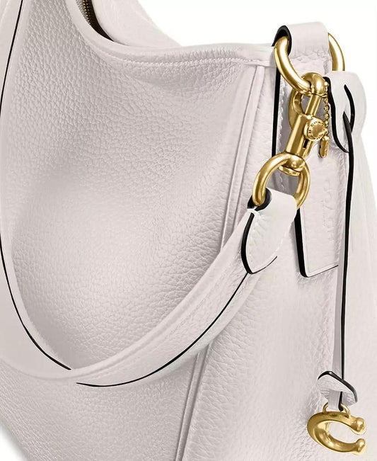 Soft Pebble Leather Cary Shoulder Bag with Convertible Straps