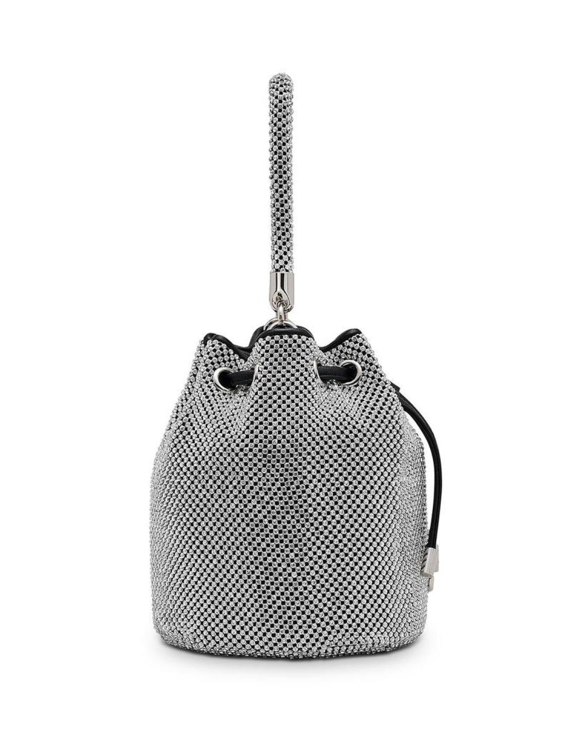 The Rhinestone Crossbody Bucket Bag