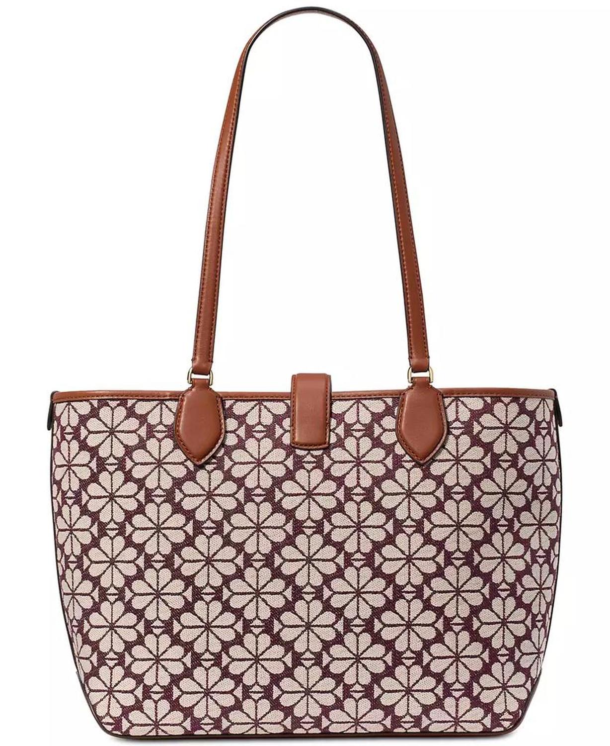 Spade Flower Jacquard Medium Open Tote