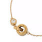 Gold-Tone Set-In Stone Interlink Bracelet