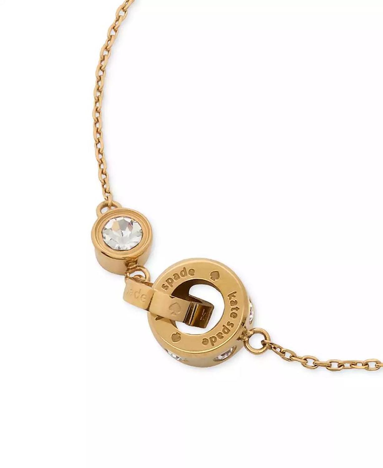 Gold-Tone Set-In Stone Interlink Bracelet